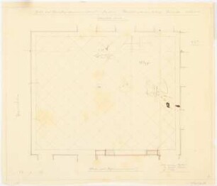 Dienstwohnung des Reichsaußenministers Joachim von Ribbentrop, Berlin-Mitte Umbau: Plattenbelag Südecke KG 1:20