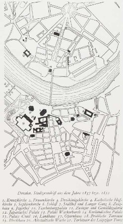 Grundriß der Alt- und Neustadt Dresden