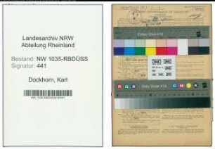 Entnazifizierung Karl Dockhorn , geb. 07.12.1887 (Kaufmann)