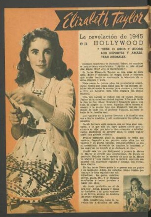 Elizabeth Taylor - la relevación de 1945 en Hollywood