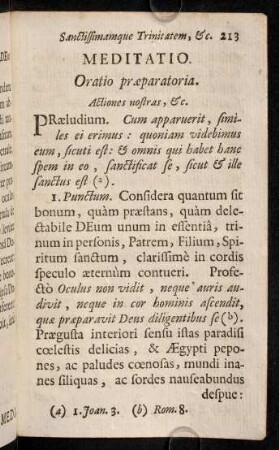 213-218, Meditatio.