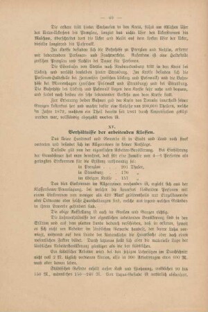 XV. Verhältnisse der arbeitenden Klassen