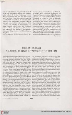 45: Herbstschau Akademie und Sezession in Berlin