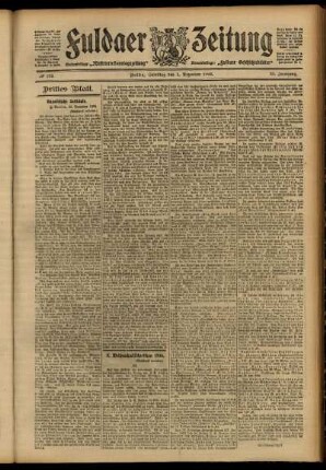Dritte Ausgabe vom Samstag, den 01. Dezember 1906.