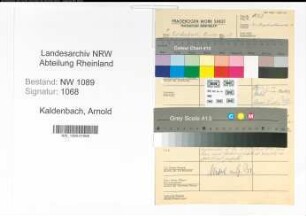 Entnazifizierung Arnold Kaldenbach , geb. 00.00.0000 (Polizist)