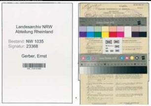 Entnazifizierung Ernst Gerber , geb. 18.04.1904 (Bergmann)