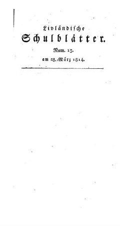 Veränderungen im Personale der öffentlichen Schul-Lehrer im Goldingschen Schul-Kreise im J. 1813 : [25.]