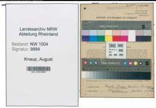 Entnazifizierung August Knaup , geb. 28.09.1889 (Gelderheber)