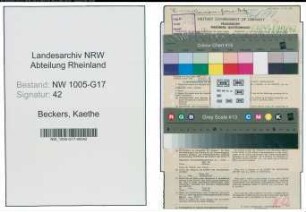 Entnazifizierung Kaethe Beckers , geb. 15.08.1905 (Buchhalterin)
