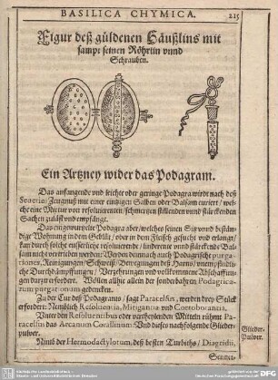 Figur deß güldenen Häußlins mit sampt seinen Röhrlin unnd Schrauben.