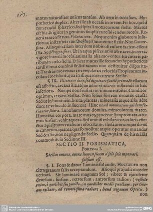 SECTIO II. PORISMATICA.
