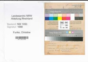 Entnazifizierung Christine Funke , geb. 30.10.1897 (Lehrerin)