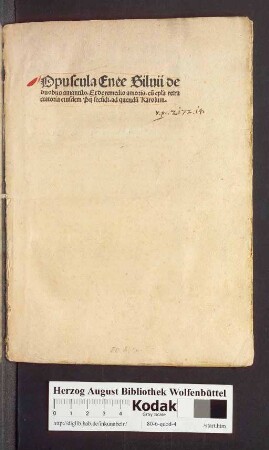 Pij pontificis maximi ad karolum cypriacu[m] ep[isto]la reuocatoria de amoris remedio ...