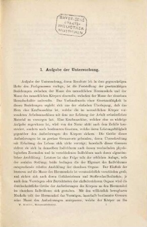Die Massenverhältnisse des menschlichen Herzens