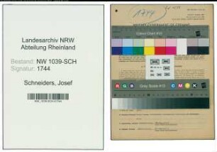 Entnazifizierung Josef Schneiders , geb. 29.01.1908 (Lehrer)