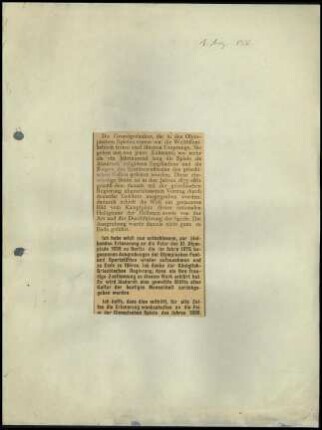 Zeitungsausschnitt: Rede Adolf Hitlers