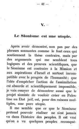Le Sionisme est une utopie
