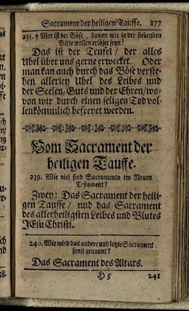 Vom Sacrament der heiligen Tauffe.