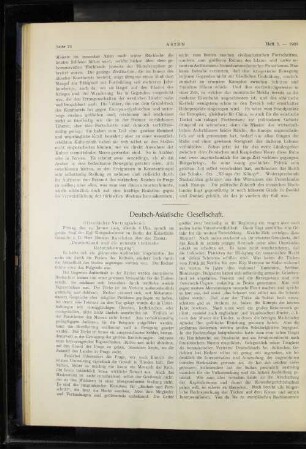 Deutsch-Asiatische Gesellschaft.
