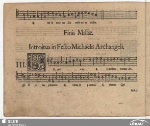 III. Introitus in Festo Michaelis Archangeli