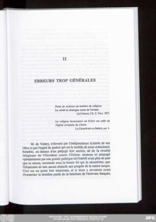 II Erreurs Trop Générales