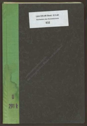 Witwen- und Waisenkasse der Synode - Rechnungen und Etats - (Wittgenstein)