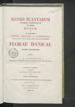Flora Danica, Volumen Decimum, Fasc. XXVIII XXIX, XXX
