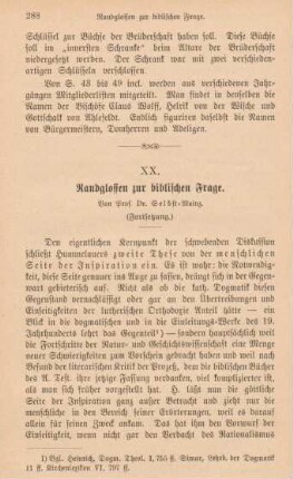 288-300 Randglossen zur biblischen Frage : Fortsetzung