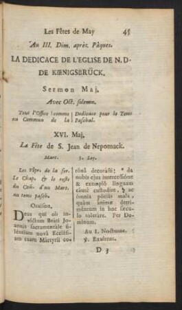Les Fêtes de May