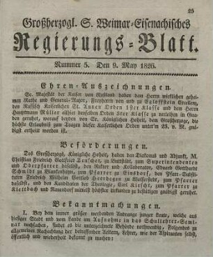 Nr. 5 : 9. May 1826