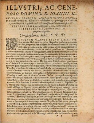 Theses CCC. Ex Vniversa Philosophia, Divina, Natvrali, Morali, Mathematica, Et Logica Depromptae