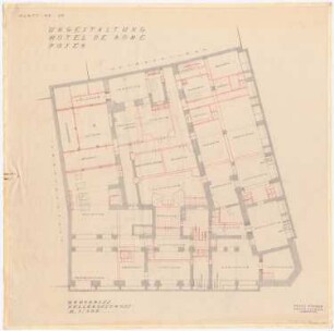Park Hotel, Posen: Grundriss Kellergeschoss 1:100