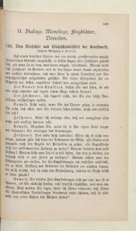 II. Dialoge, Monologe, Flugblätter, Vorreden