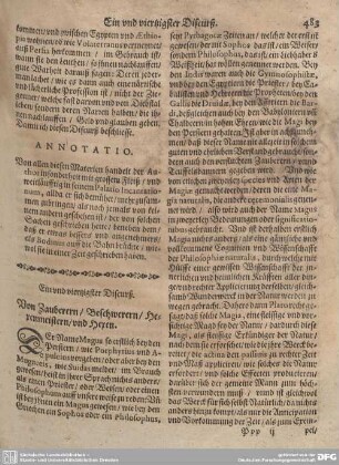 Ein und vierzigster Discurß. Von Zauberern/ Beschwerern/ Herrenmeistern/ und Heren.