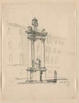 Fischer, Theodor; Denkmal-Entwürfe - Perspektive