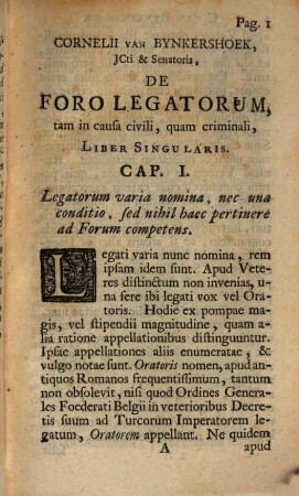 De foro legatorum tam in causa civili, quam criminali liber singularis