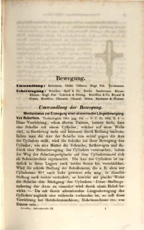Jahresbericht über die Fortschritte der mechanischen Technik und Technologie : mit bes. Berücks. der technischen Literatur, 3. 1863/64 (1865)