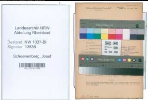 Entnazifizierung Josef Schoenenberg , geb. 02.03.1897 (Abt.Leiter)