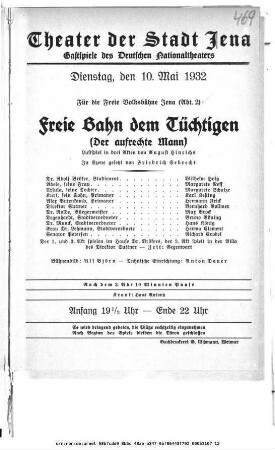 Freie Bahn dem Tüchtigen (Der aufrechte Mann)