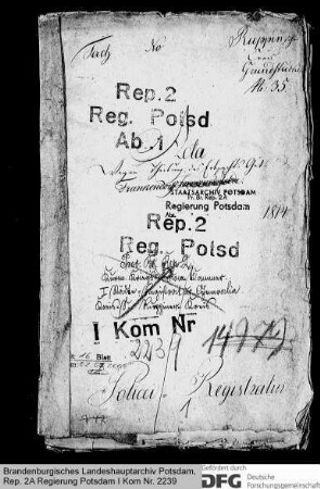 Teilung des Erbpachtguts Frankendorf, Kr. Ruppin