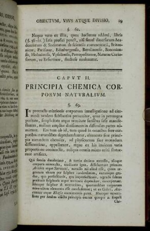 Caput II. Principia Chemica Corporum Naturalium.
