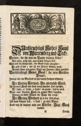 B1r-C2v, Durchleuchtigst Hohes Hauß von ...