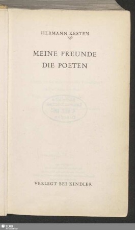 Meine Freunde, die Poeten