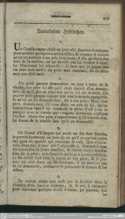 Auserlesene Histörchen