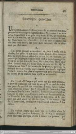 Auserlesene Histörchen