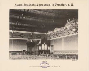 Kaiser-Friedrich-Gymnasium, Frankfurt/Main: Aula