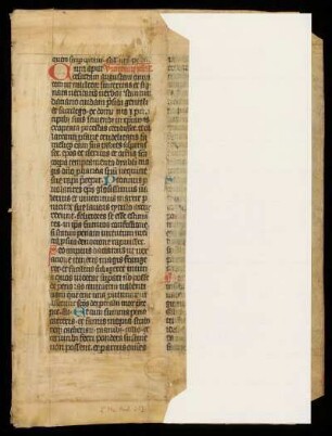 Breviarium monasticum (Fragment)