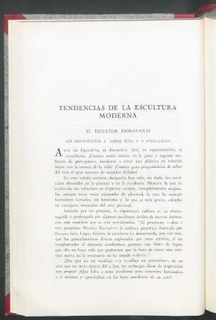 Tendencias de la escultura moderna : El escultura Fioravanti