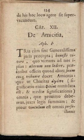 Cap. XII. De Amicitia.