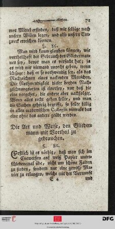 Die Art und Weise, den Gliedermann mit Vortheil zu gebrauchen